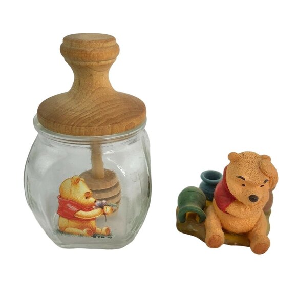 Small Pooh Jar and Even Thinking Makes Me Hungry Figurine Disney - Picture 1 of 6